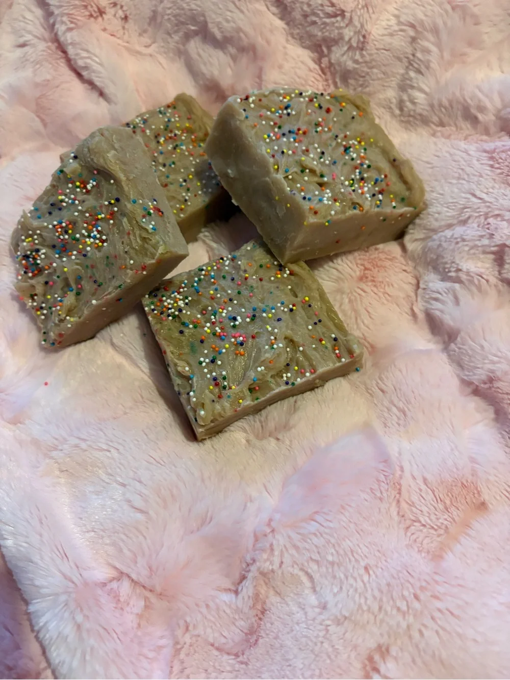 Creamy coconut milk Bath Soap Bar with Colorful Sprinkles